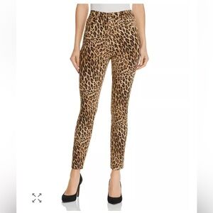 FRAME Ali High Rise Cigarette Jeans in Camel Leopard - NWT
